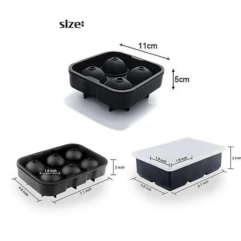 6-Cavity Large Silicone Ice Cube Tray