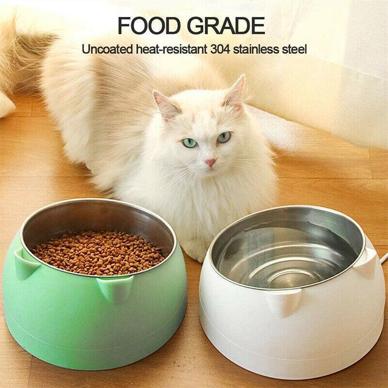 Stainless Steel Tilted Water and Food Feeder