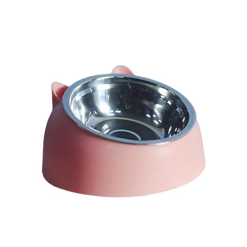 Stainless Steel Tilted Water and Food Feeder