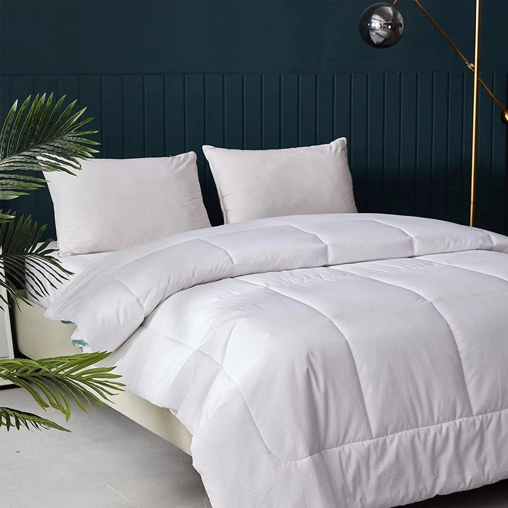 Luxury Hotel Quilt Core – Soft Microfiber Down Alternative Comforter for All Seasons - 180x210cm-Cotton