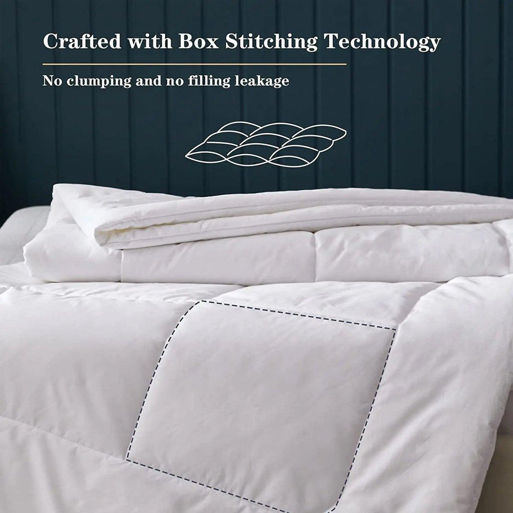 Luxury Hotel Quilt Core – Soft Microfiber Down Alternative Comforter for All Seasons - 210x210cm-Cotton