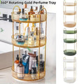 Rotating Cosmetic Organiser Home Storage Shelf Box for Makeup and Beauty Product - Green