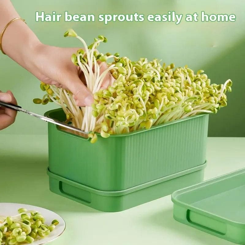 Seedling Tray Sprout Tray Soilless Hydroponic Planting Pot for Indoor Gardening - Green