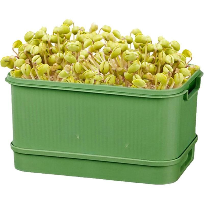 Seedling Tray Sprout Tray Soilless Hydroponic Planting Pot for Indoor Gardening - White