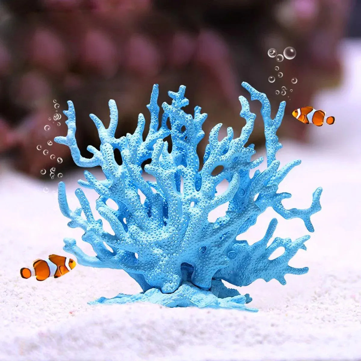 Soft Coral Realistic Water Plants Aquarium Decoration Fish Tank Seawater Set - Purple
