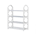 Four Layer Shoe Rack Storage Organizer Multi Tier Shoe Shelf for Entryway Closet - White
