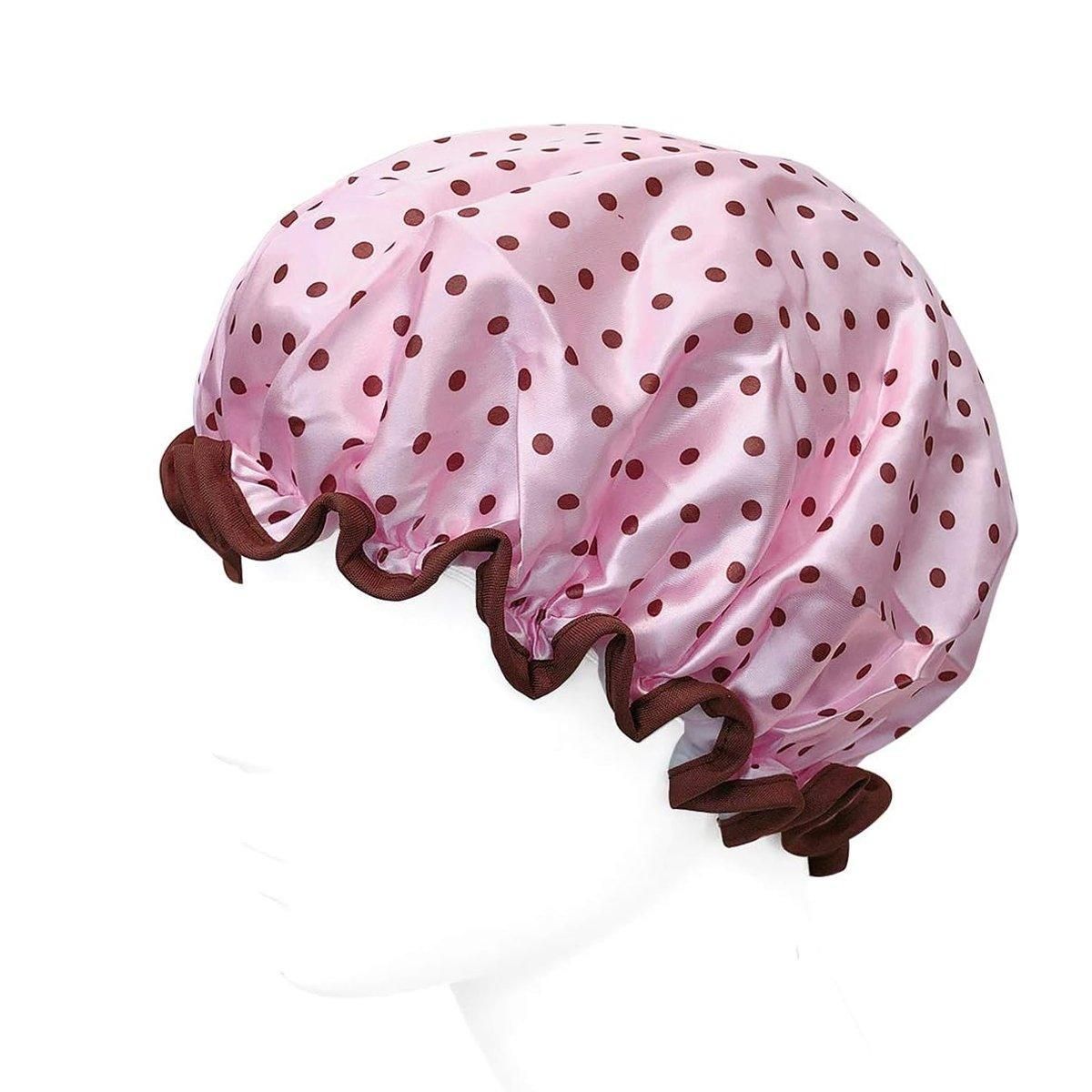 Woman Shower Cap Reusable Long Hair Large Turban Bathroom Waterproof Hair Cap - Streak