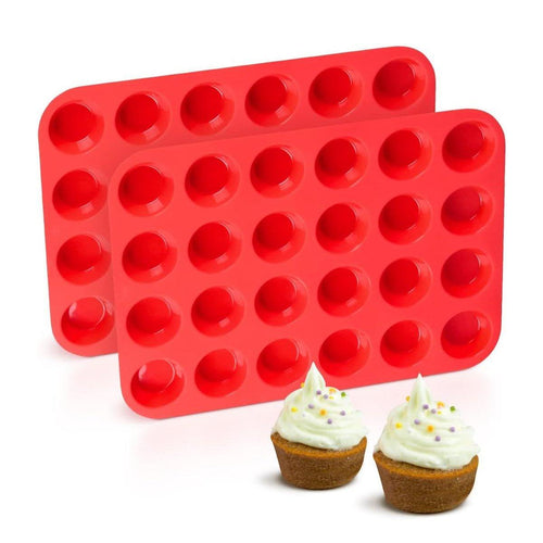 24-Cavity Silicone Baking Moulds – Set of 2