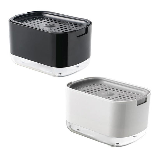 2-in-1 Soap Pump and Sponge Holder – Black