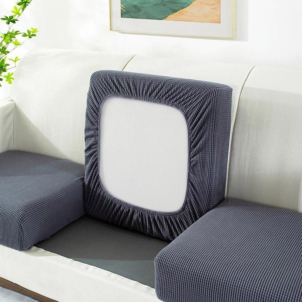 Stretch Sofa Slipcover 4 Seasons Universal Couch Protector Elastic Fabric Cover - Single-Dark-Grey