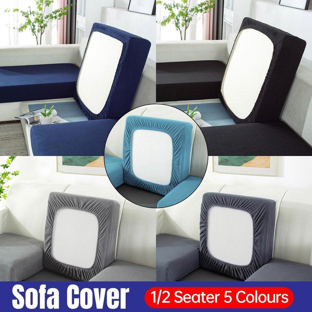 Stretch Sofa Slipcover 4 Seasons Universal Couch Protector Elastic Fabric Cover - Single-Navy