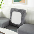 Stretch Sofa Slipcover 4 Seasons Universal Couch Protector Elastic Fabric Cover - Single-Light-Grey