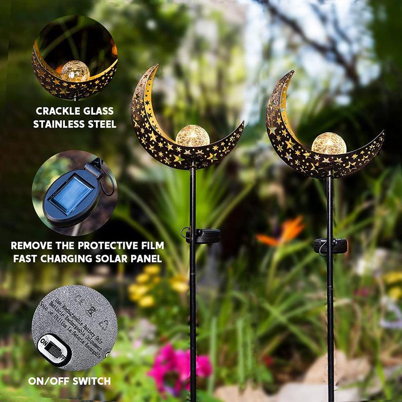 Solar Lights LED Garden Decor Outdoor Path Lights Lawn Light Lantern Lamp - 1X Flame
