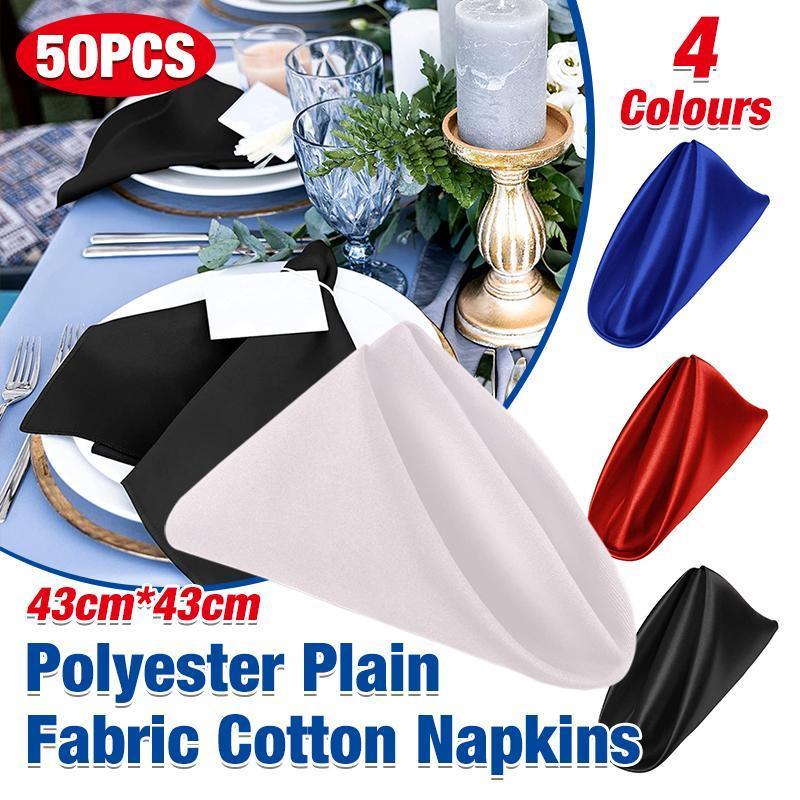 50-Pack Polyester Table Napkins – Red