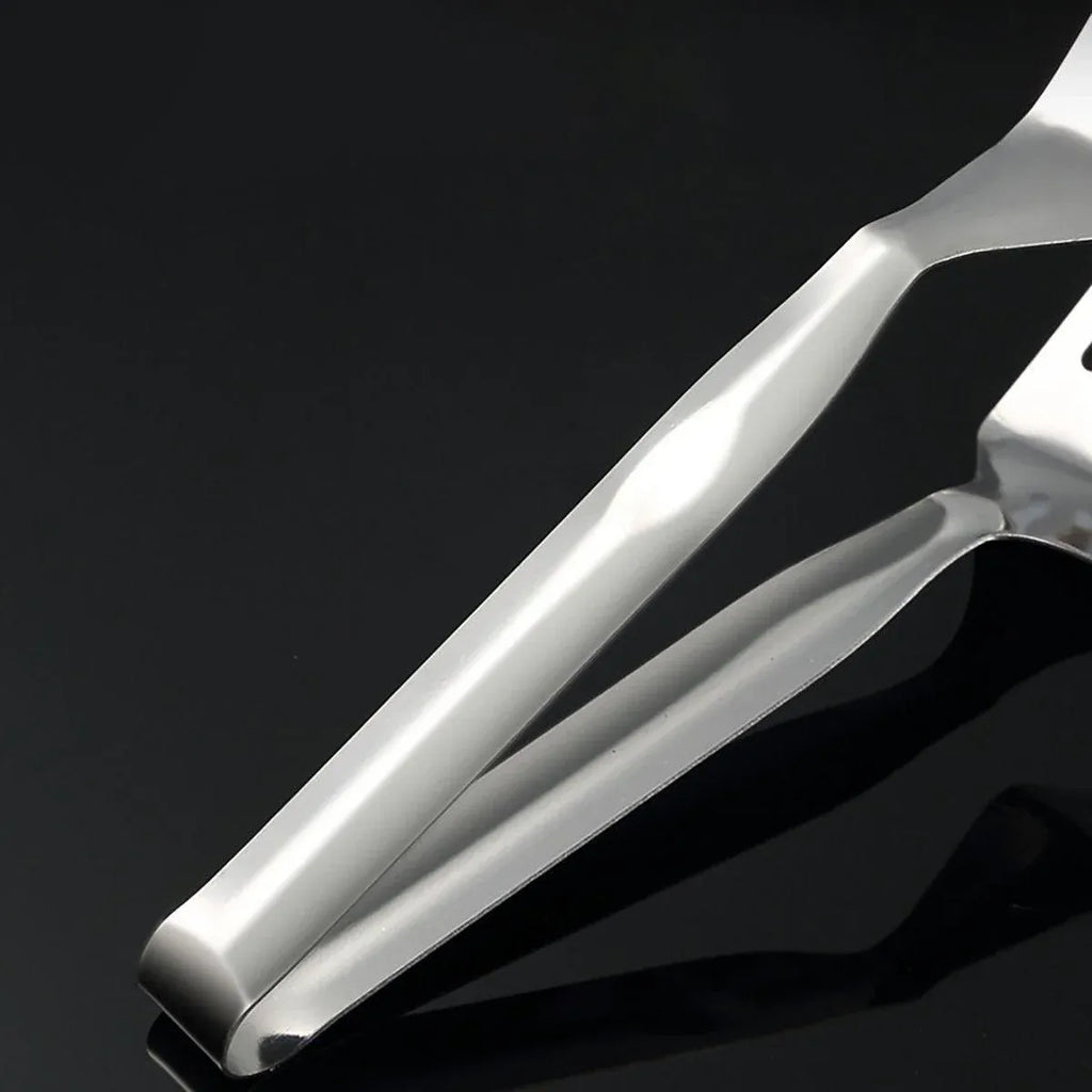 Stainless Steel Steak Tongs Multi-Functional Kitchen Tool for BBQ and Fried Fish