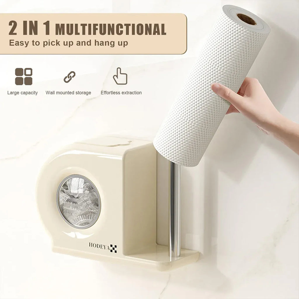 Wall-Mounted Kitchen Wrap Organiser – Green