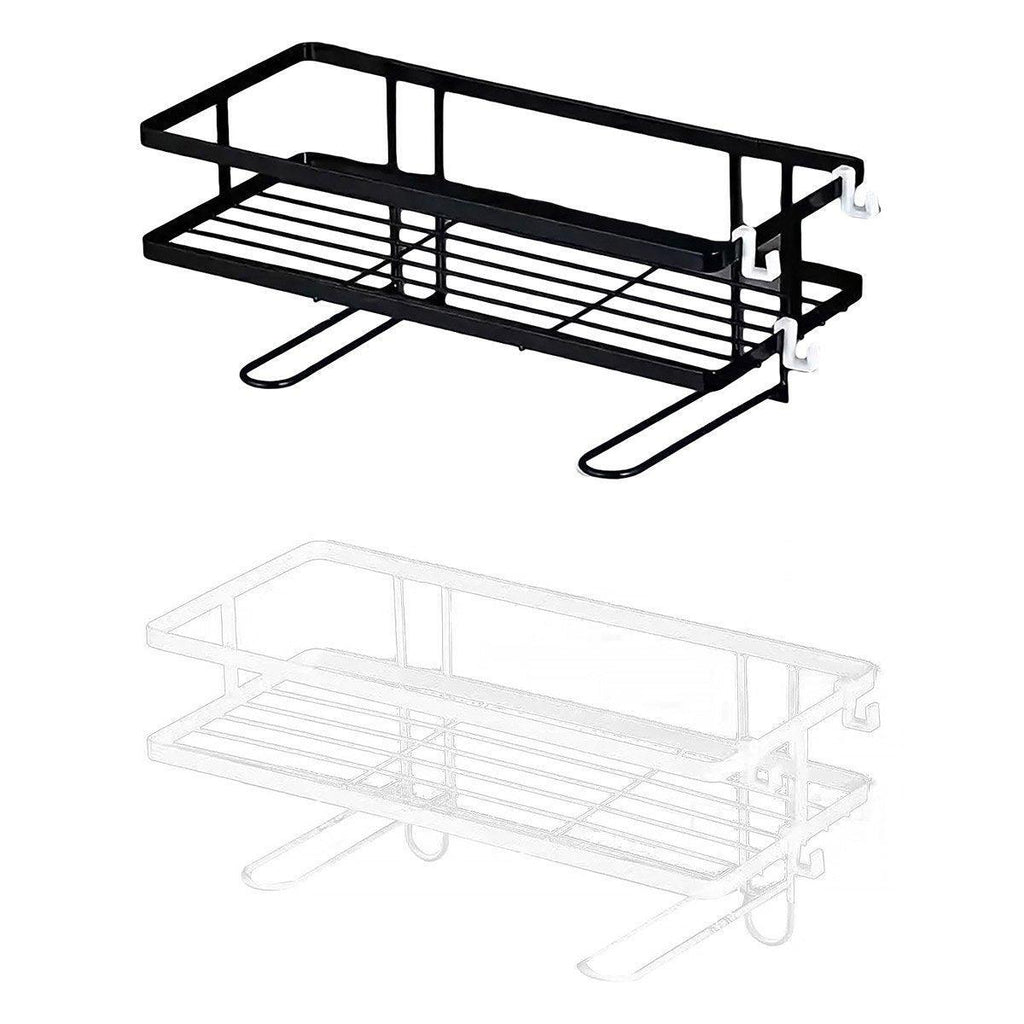 Storage Rack 1Tier Space Saver Over The Toilet Steel Bathroom Shelf Organizer - White