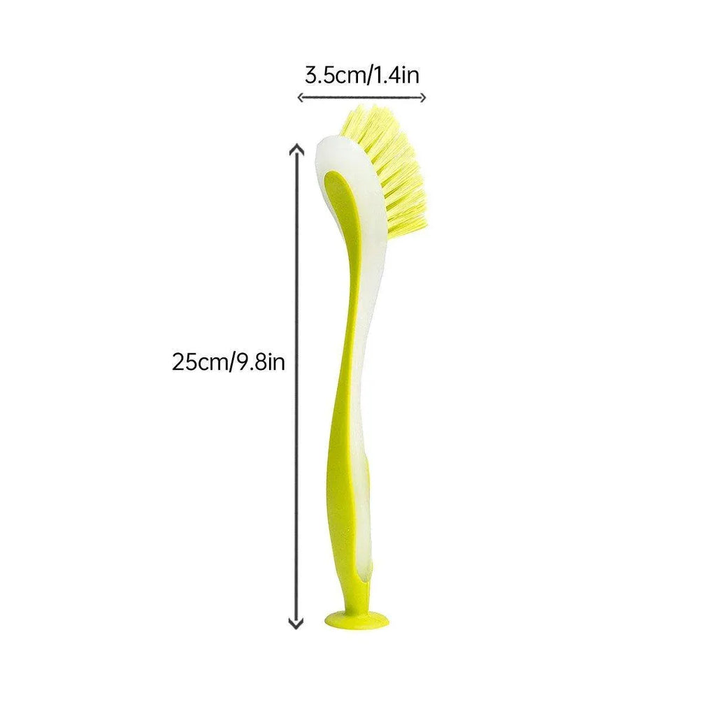Multi Functional Long Handle Cleaning Brush Vertical Suction Kitchen Brush - 3-Colour Set