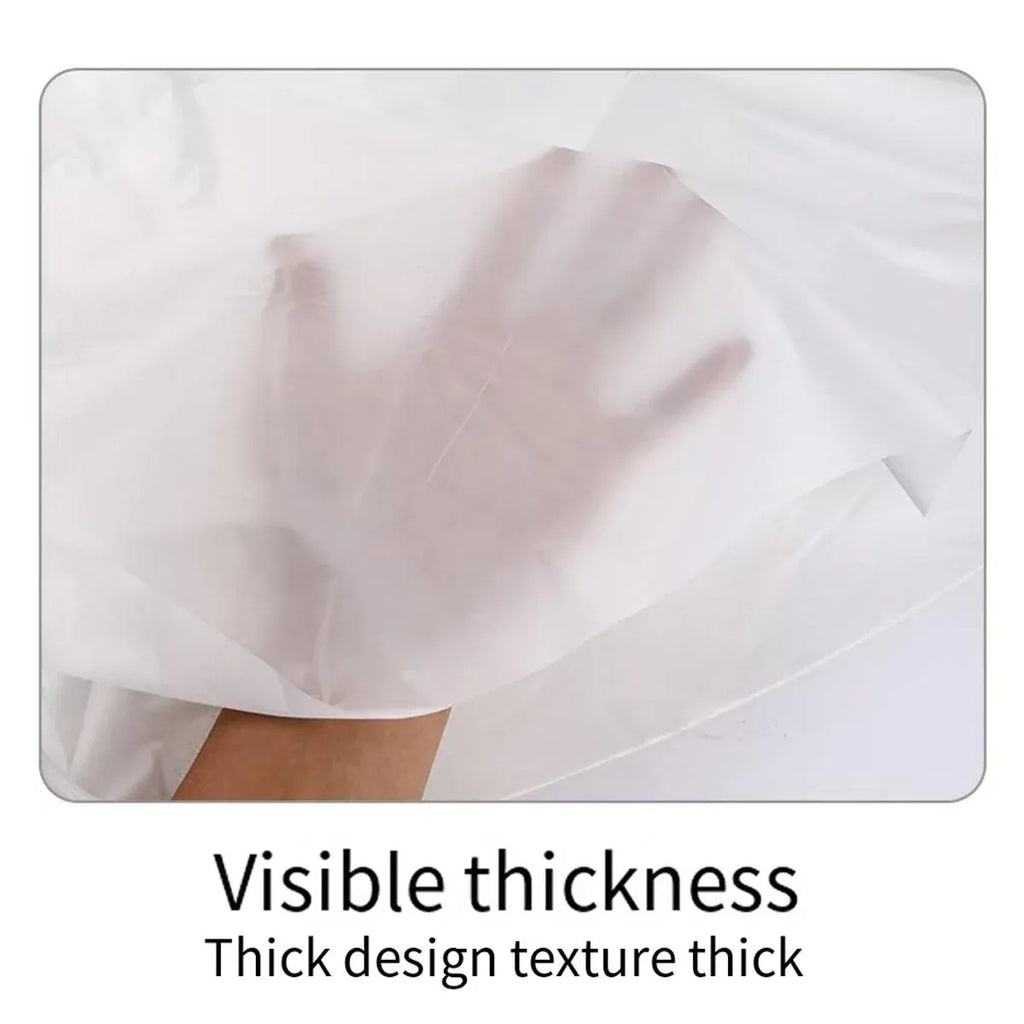 10-Pack Round PEVA Table Covers – White