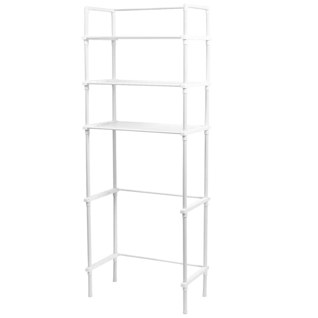 Bathroom Rack Over Toilet Washing Machine Shelf Storage Organizer Stand Unit - Black