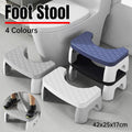 Toilet Stool Anti-Slip Bathroom Footstool for Home Use with Stable Support Design - White