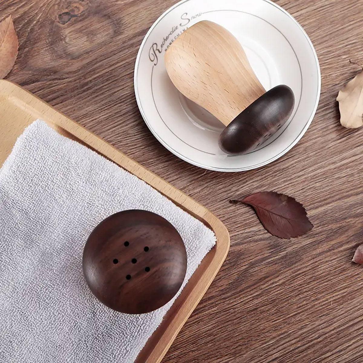 Wooden Mushroom Toothpick Holder