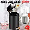 Double-Layer Pedal Bin – Black