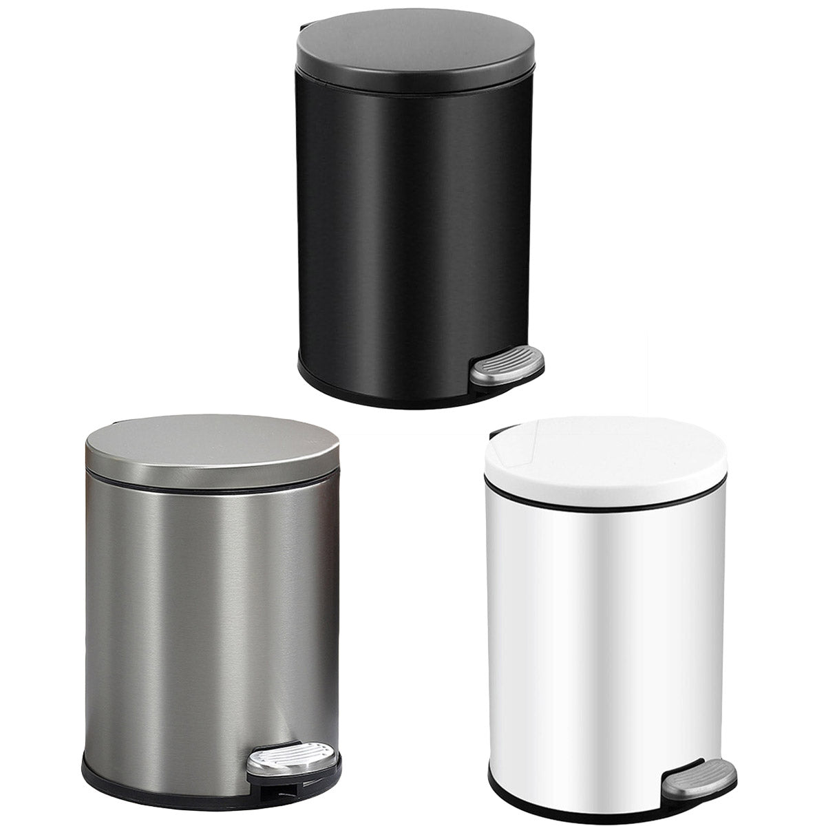 Double-Layer Pedal Bin – Black