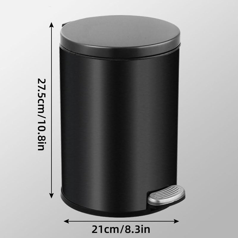 Double-Layer Pedal Bin – Black