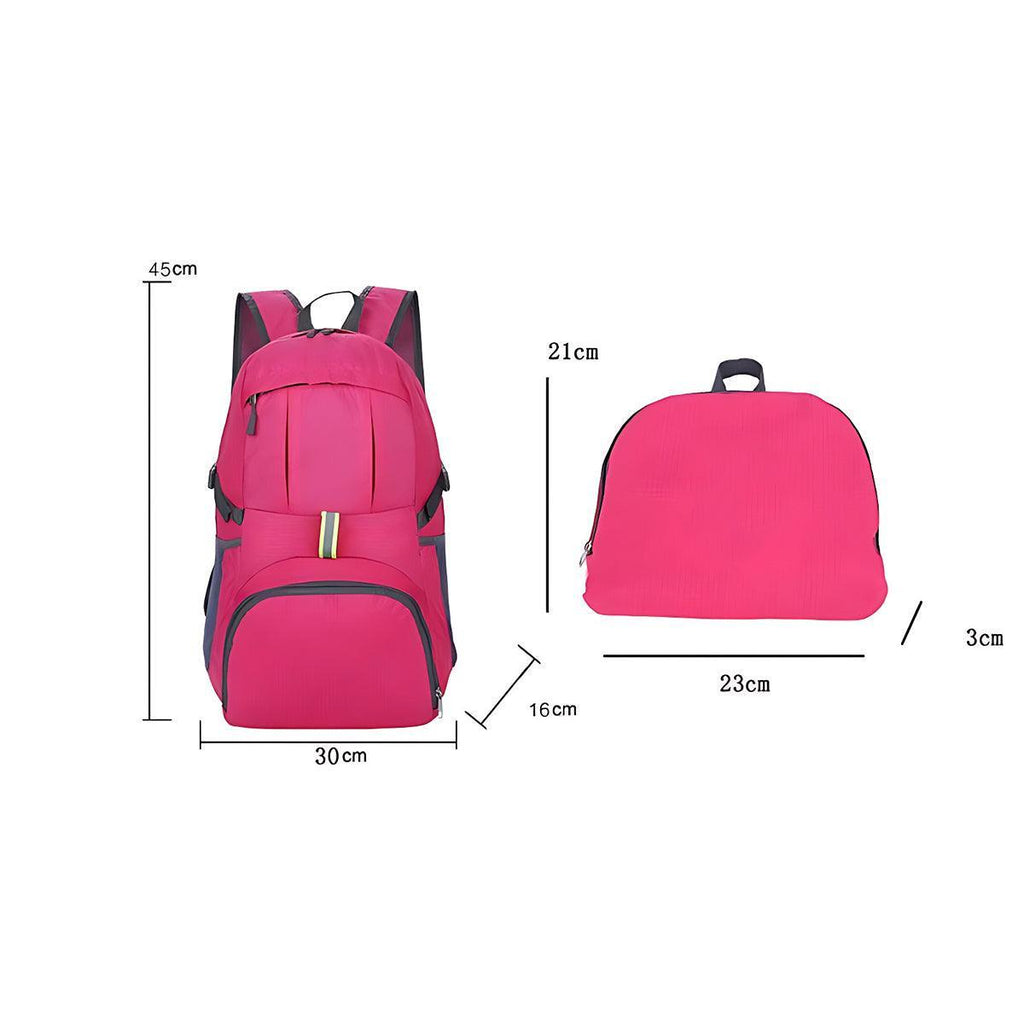 35L Light Foldable Outdoor Sports Backpack Camping Hiking Travel Bag - Purple