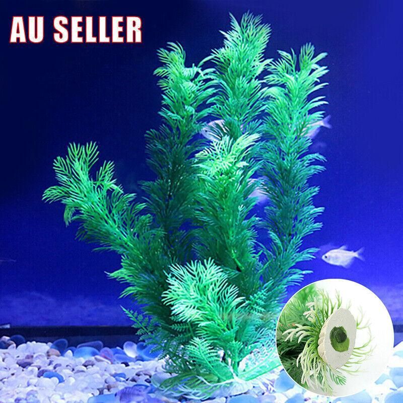 30cm Artificial Aquarium Plant – Lifelike Green Foliage for Fish Tanks