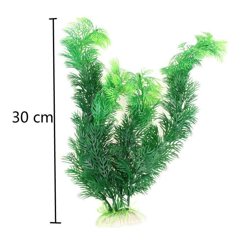 30cm Artificial Aquarium Plant – Lifelike Green Foliage for Fish Tanks
