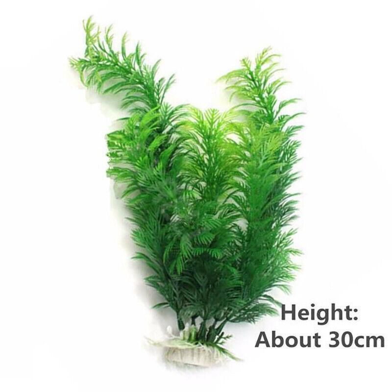 30cm Artificial Aquarium Plant – Lifelike Green Foliage for Fish Tanks