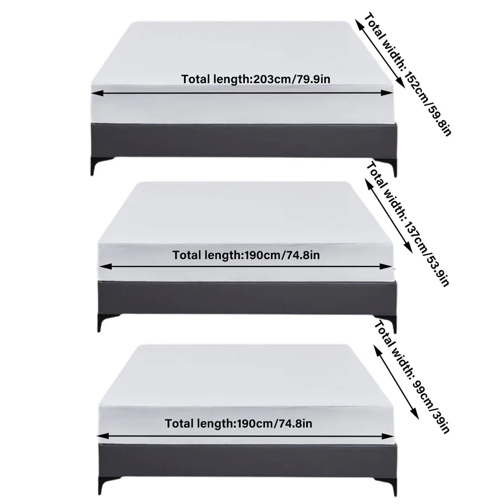 Waterproof Mattress Protector Fitted Sheet Bed Cover for Single King Single Double Queen - 137x190cm