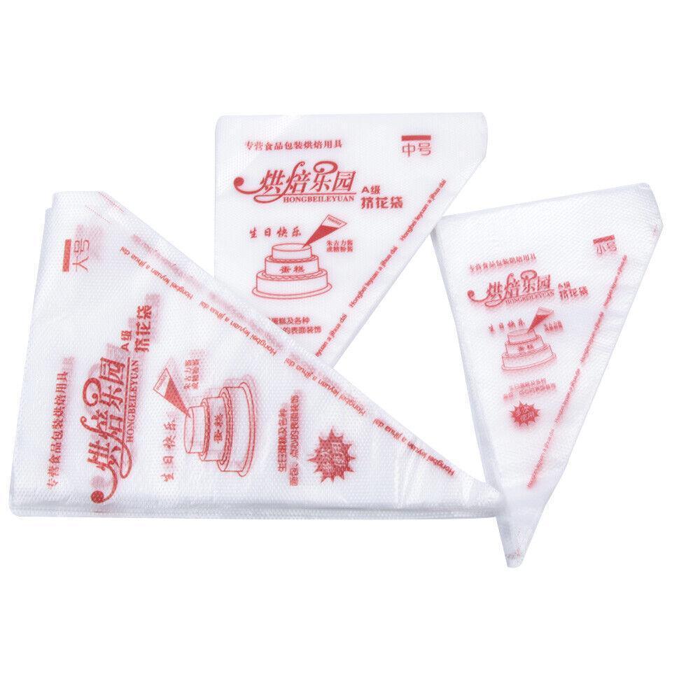 100-200Pcs Disposable Piping Bags For Cake Decor Icing Frosting Piping Nozzles - Yellow (Thick)-Large *100 PCS