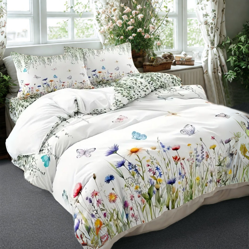 Dreamfields Butterfly Dreams Quilt Cover Set – Queen, 3-Piece