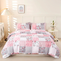 Dreamfields Soft Pink Plaid Quilt Cover Set – Single, 2-Piece