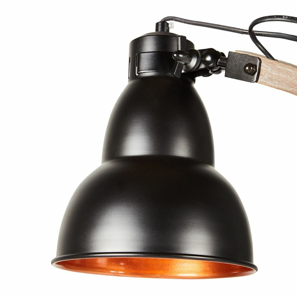 Adjustable Timber Tripod Floor Lamp – Matte Black