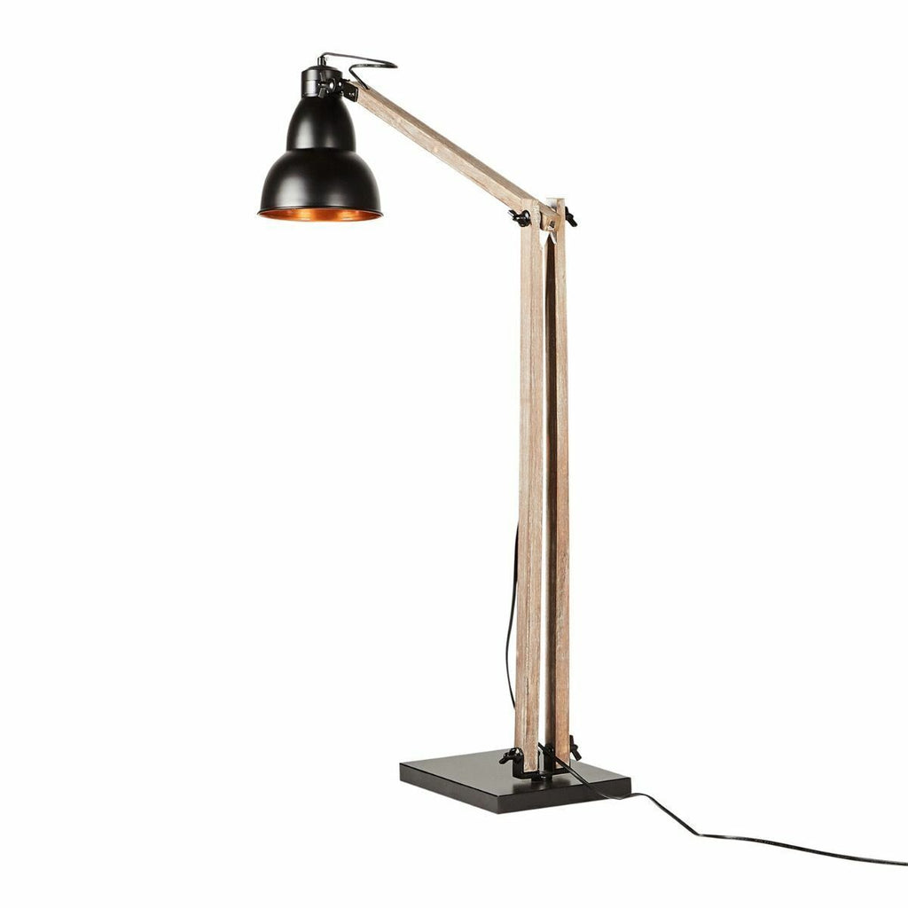 Adjustable Timber Tripod Floor Lamp – Matte Black
