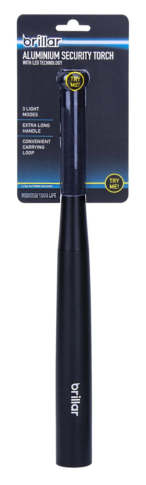 Baseball Bat LED Flashlight Super Bright Baton Torch Emergency Security Tools in Assorted Colours