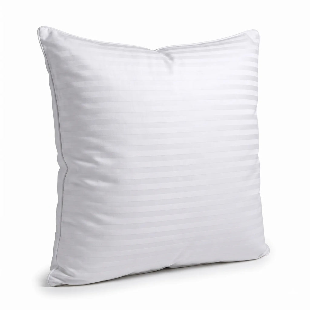 Striped White 400TC Cotton European Pillowcase – 65 x 65 cm