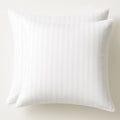400TC Cotton European Pillowcases, 2 Pack – Striped White