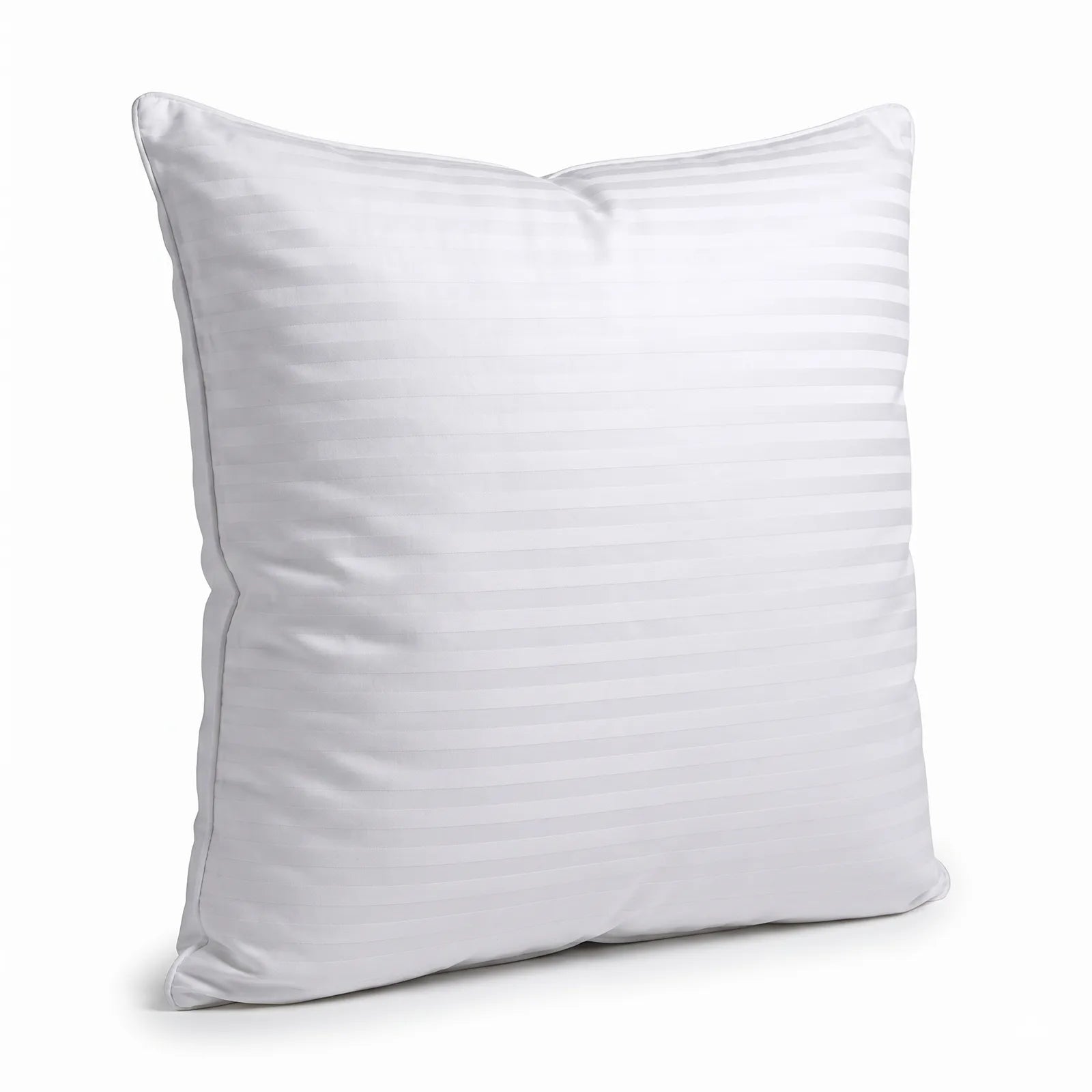 400TC Cotton European Pillowcases, 2 Pack – Striped White