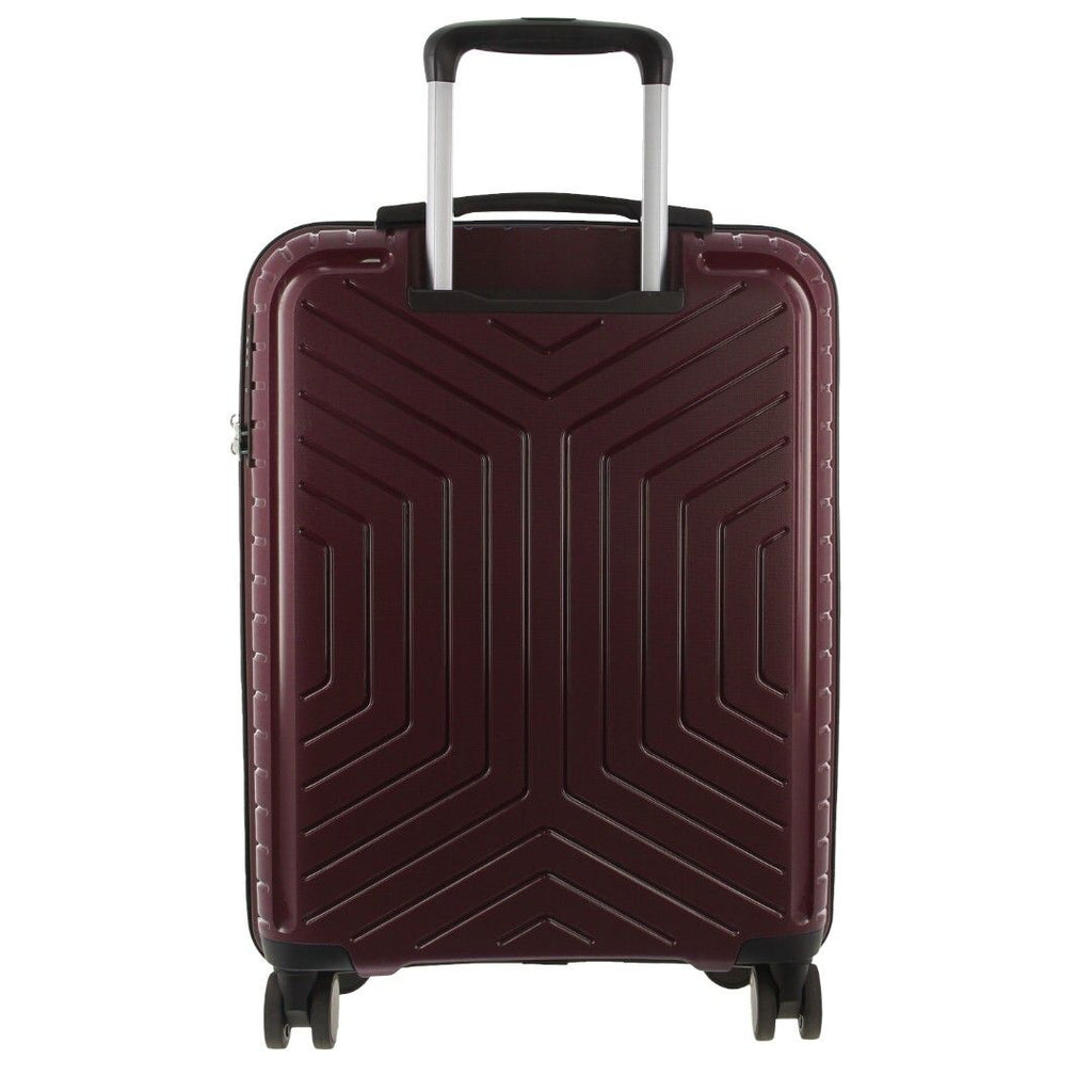 Pierre Cardin x Milleni 3-Piece Hardshell Super Light Luggage Bags Travel Suitcase - Burgundy/White