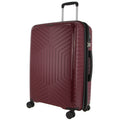 Pierre Cardin 65cm/89L Medium Hard-Shell Checked Suitcase Travel Luggage Bag - Burgundy