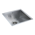 440x440mm Handmade Stainless Steel Undermount / Topmount Kitchen Laundry Sink with Waste