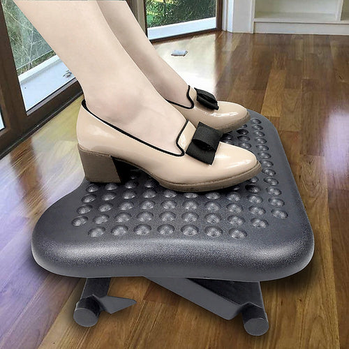 Adjustable Under-Desk Footrest – Black