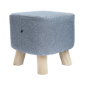 Fabric Ottoman Foot Stool Rest Pouffe Footstool Wood Storage Padded Seat