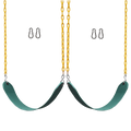 2 Pack Heavy Duty Playground Swing Seats with 66 Inch Plastic Coated Chains for Outdoor Backyard Play