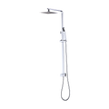 WELS 8" Rain Shower Head Set Square Dual Heads Faucet High Pressure Hand Held